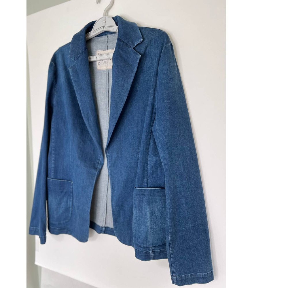 Frank & Eileen Denim Blazer Jacket in Deep Blue - Picture 4 of 14